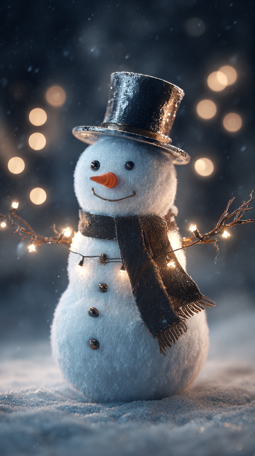 fond d'écran Bonhomme de neige xiaomi télécharger gratuit