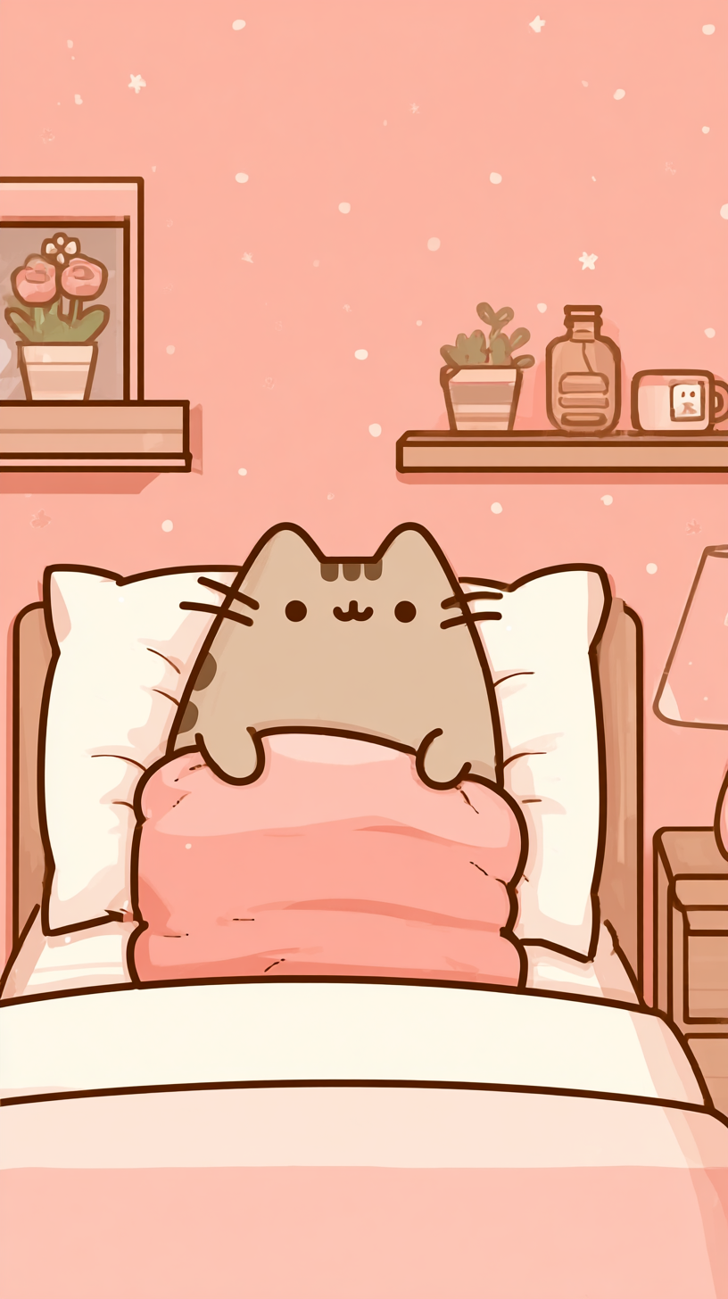 fond d'écran Pusheen téléphone samsung télécharger gratuit