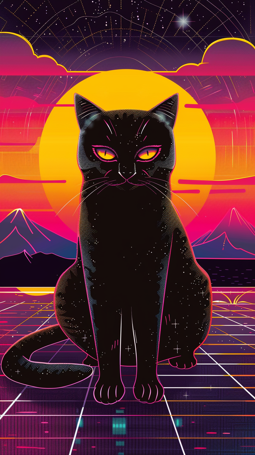 xiaomi fond d'écran Chat noir gratuit