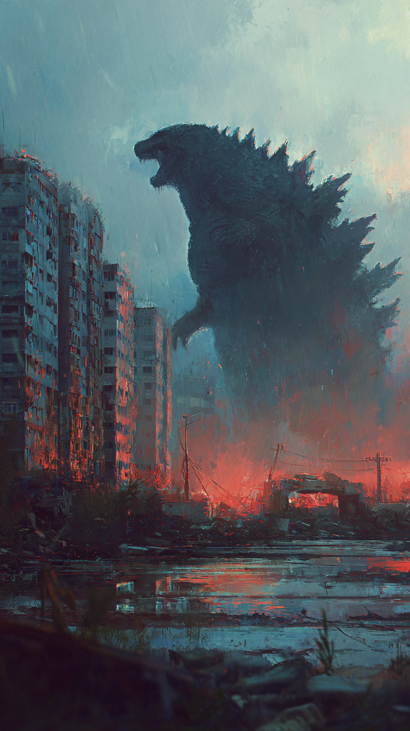 fond d'écran Godzilla iphone 4k télécharger gratuit