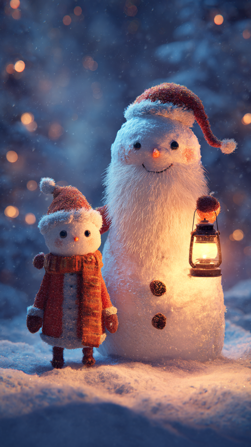 fond d'écran Bonhomme de neige iphone xr gratuit