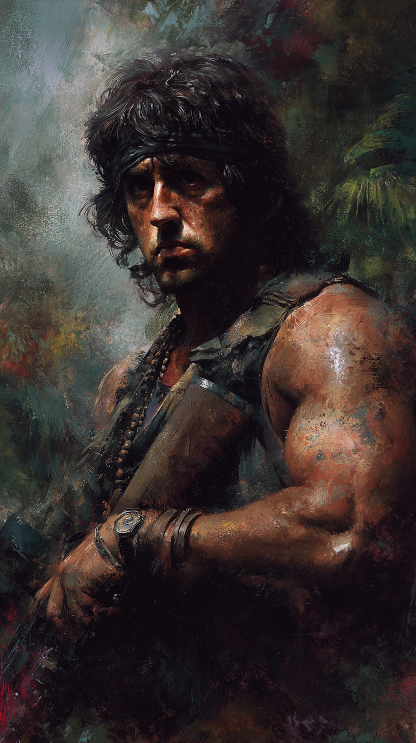 fond d'écran John Rambo iphone 4k gratuit