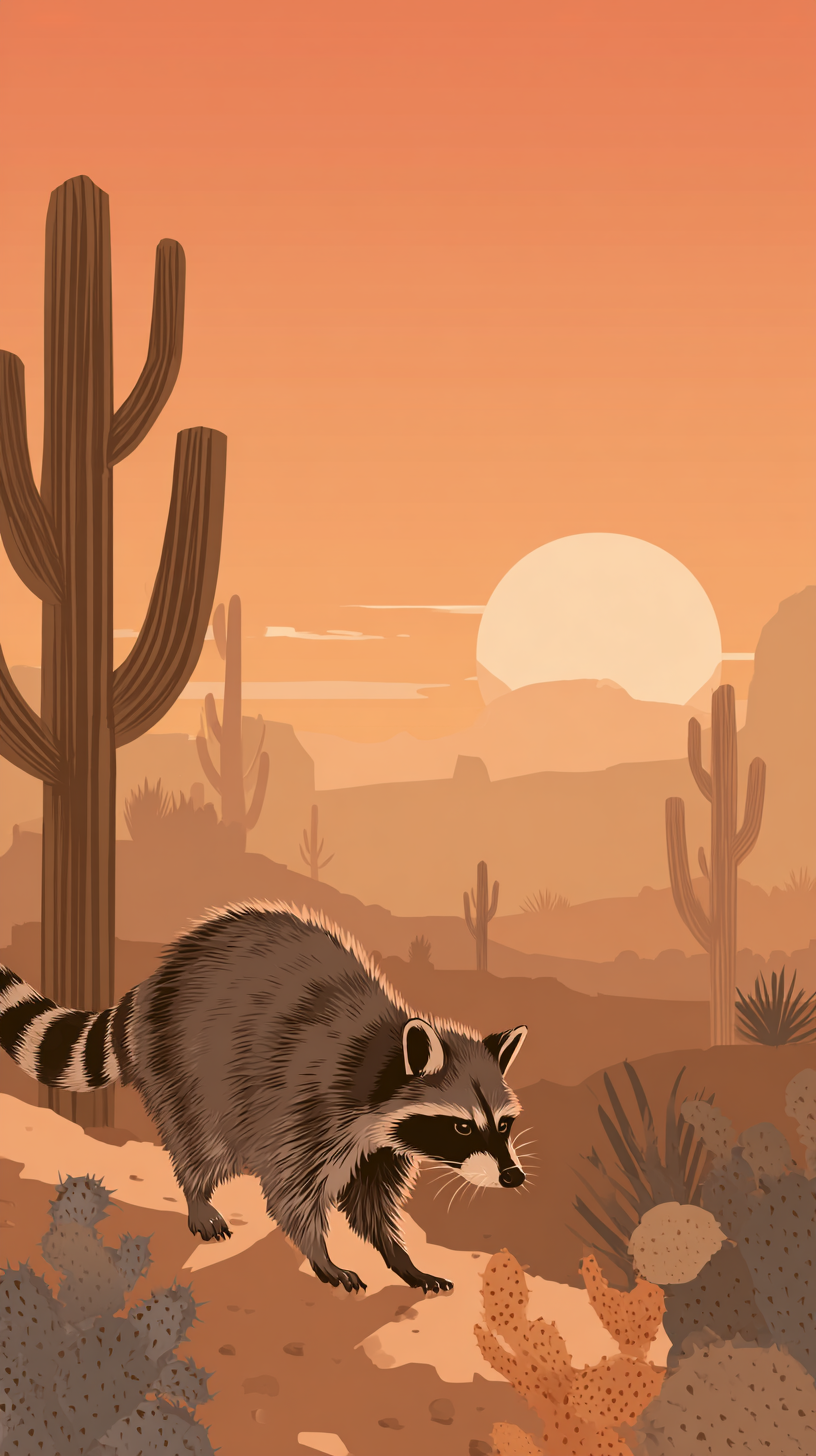 fond d'écran Raton laveur iphone 16e gratuit