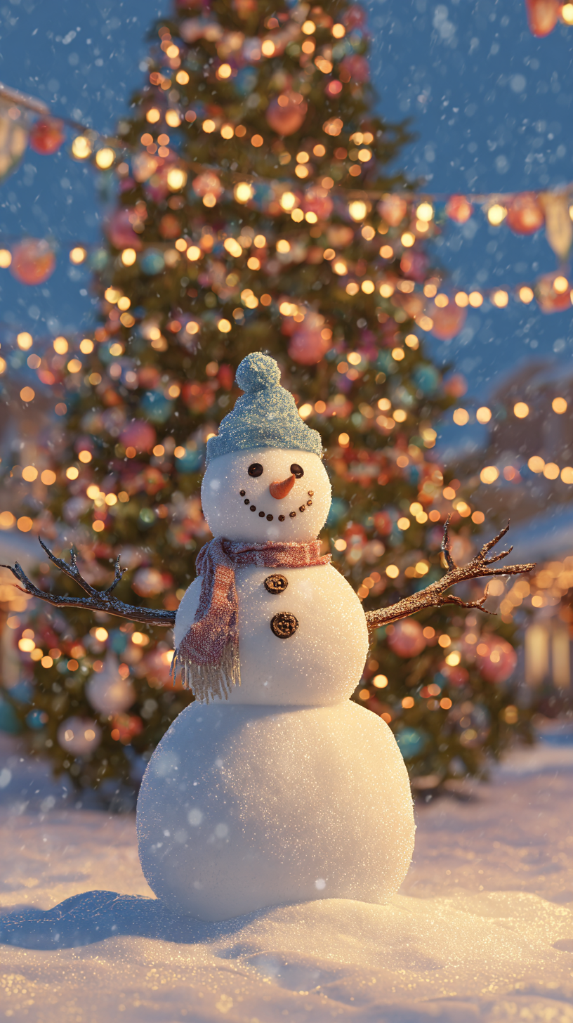fond d'écran Bonhomme de neige pour iphone télécharger gratuit
