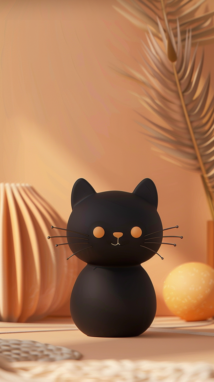 fond d'écran Chat noir iphone x gratuit