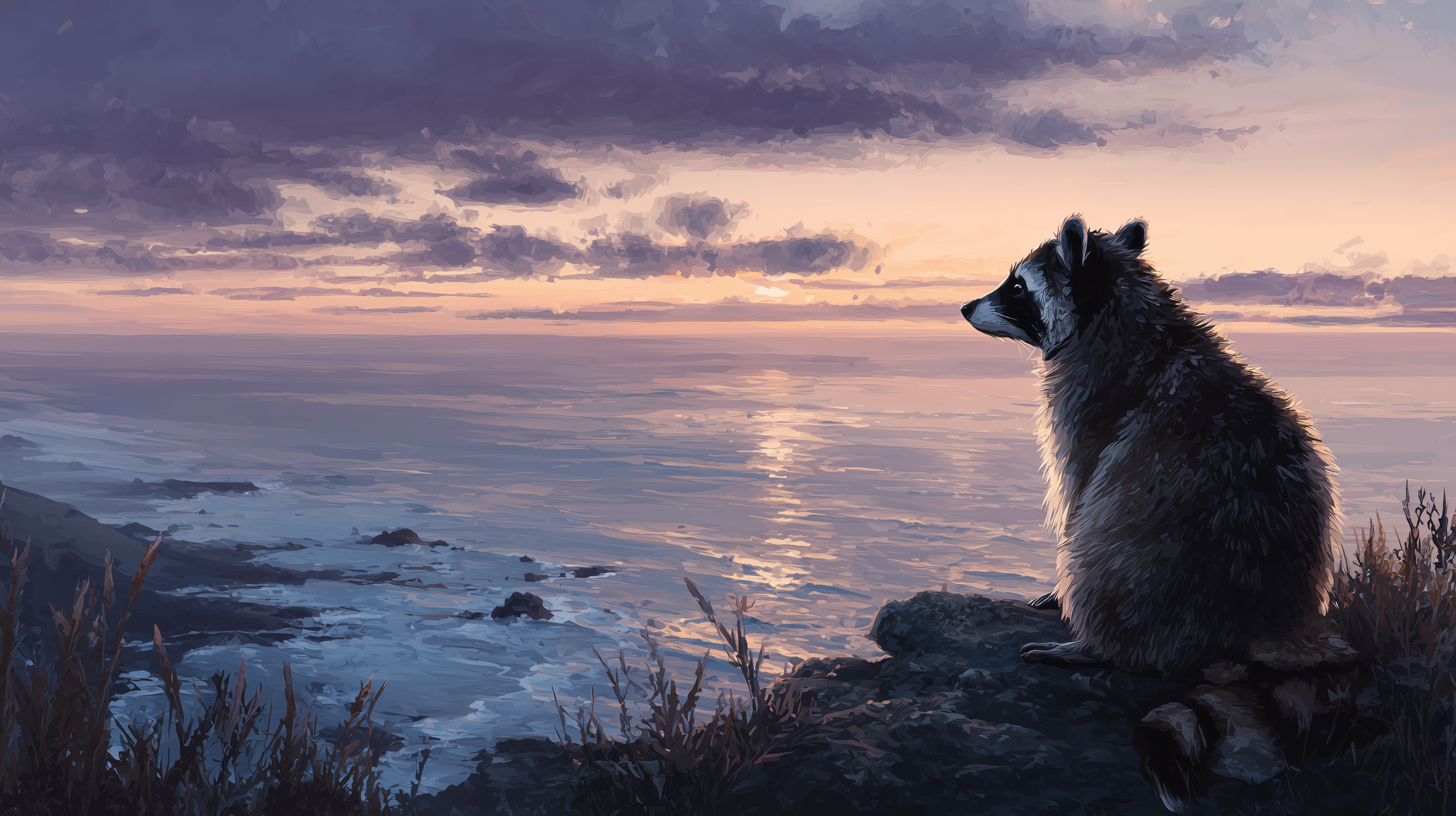 fond d'écran Raton laveur Huawei téléchargement gratuit