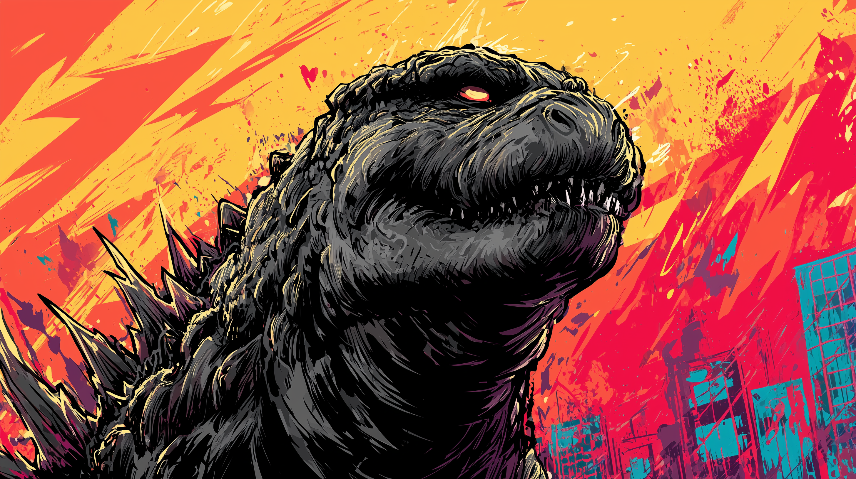 fond d'écran Godzilla windows 11 4k téléchargement gratuit