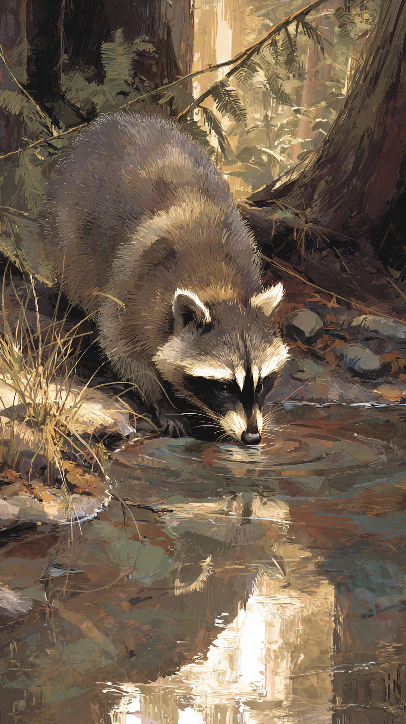 fond d'écran Raton laveur iphone 4k gratuit