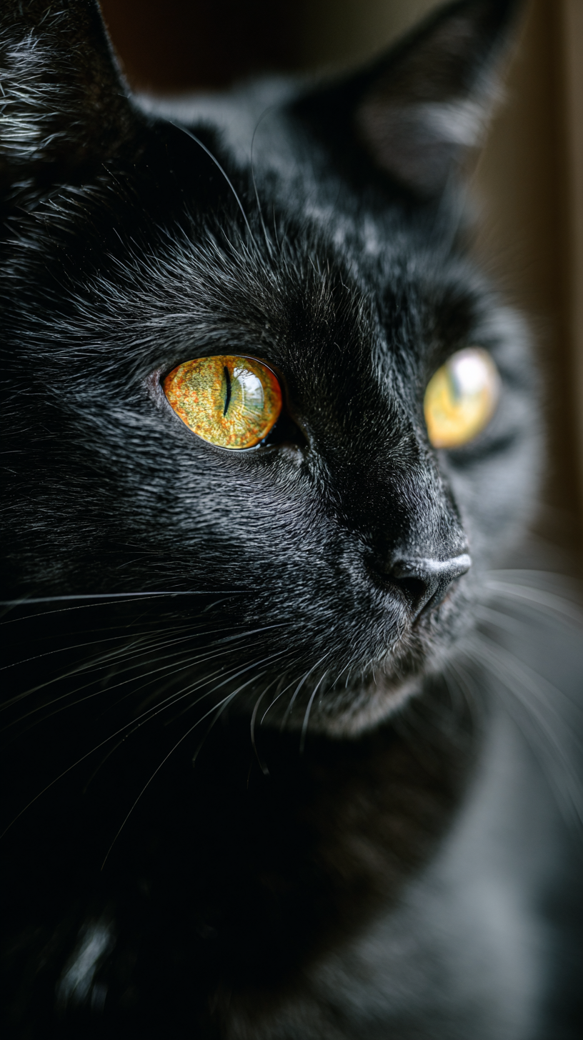 fond d'écran Chat noir pour iphone télécharger gratuit