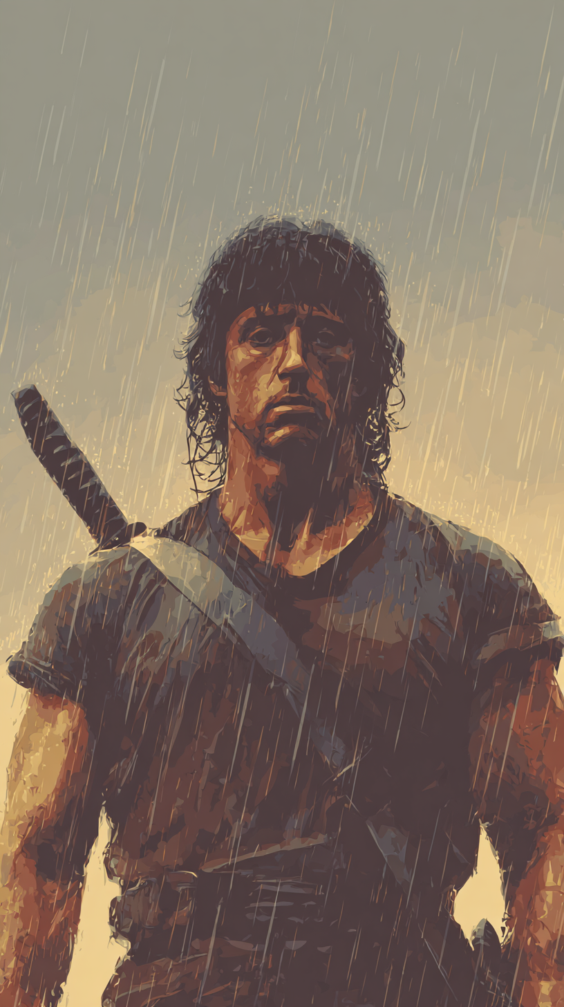 fond d'écran John Rambo android 4k gratuit