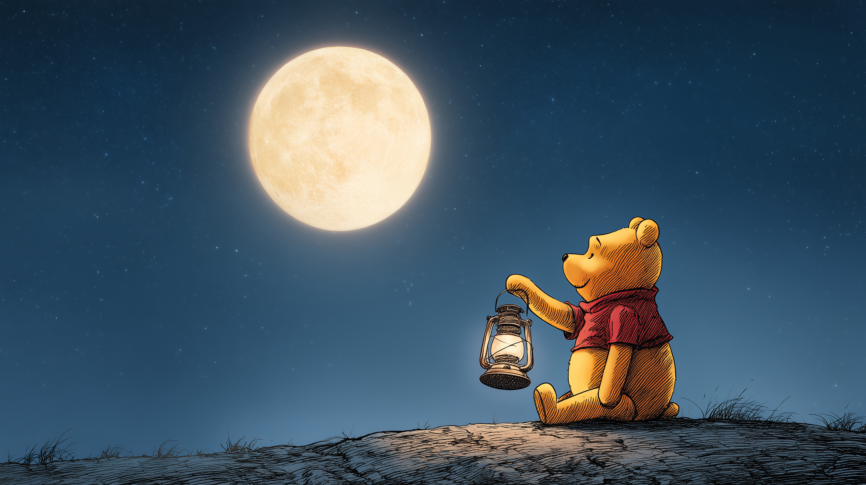 fond d'écran Winnie l’ourson pc 4k 1920x1080 téléchargement gratuit