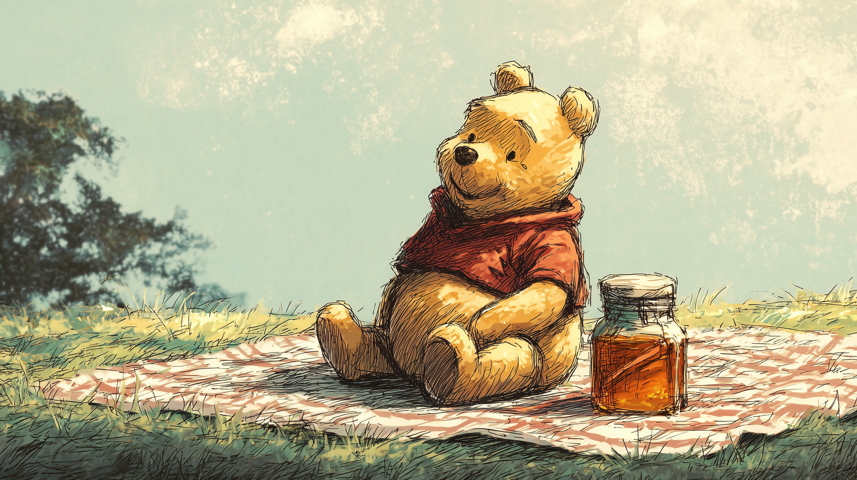 fond d'écran Winnie l’ourson full hd 1920x1080 téléchargement gratuit