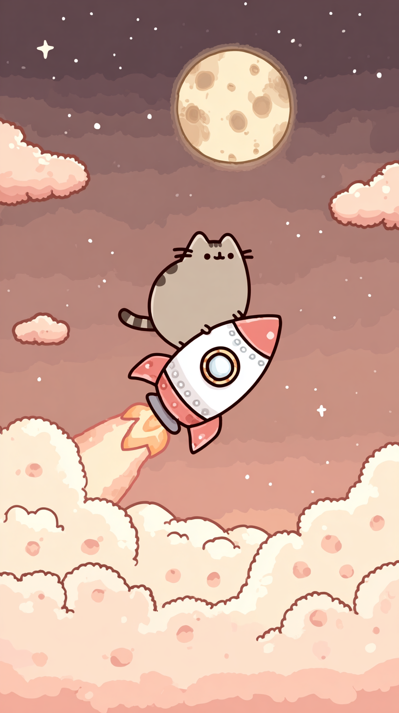 fond d'écran Pusheen android gratuit télécharger gratuit