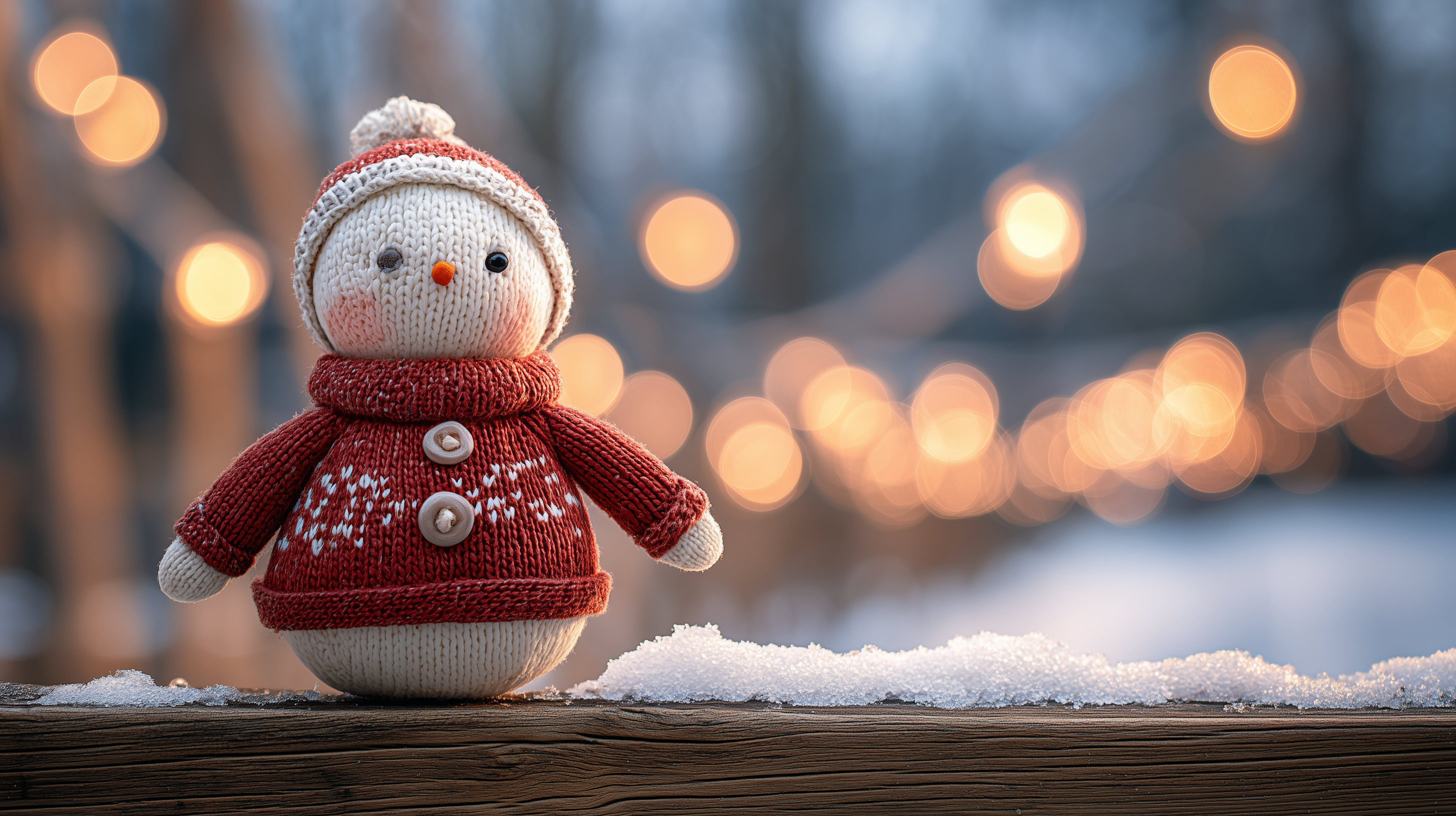 fond d'écran Bonhomme de neige 3840x1440 téléchargement gratuit