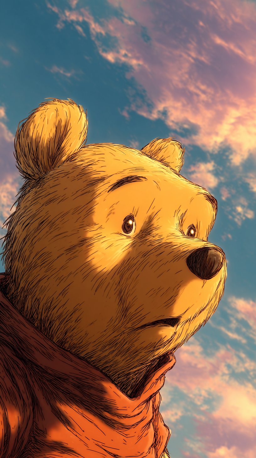 fond d'écran Winnie l’ourson iphone 15 pro max 4k gratuit