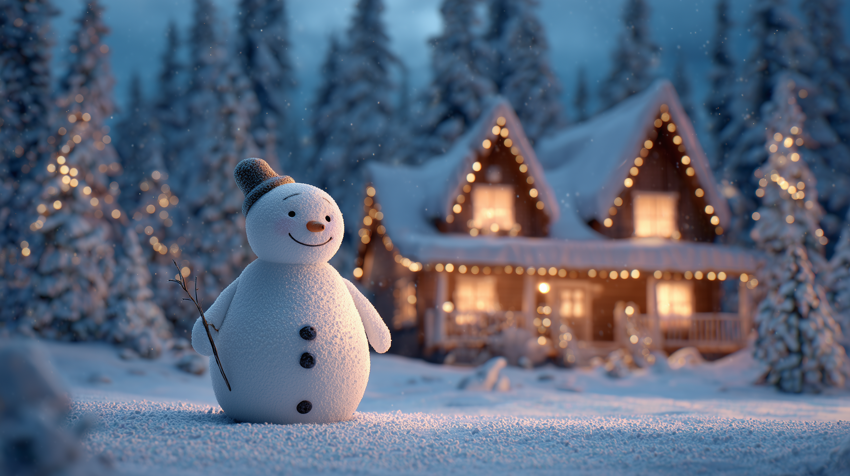fond d'écran Bonhomme de neige windows 11 gratuit téléchargement gratuit
