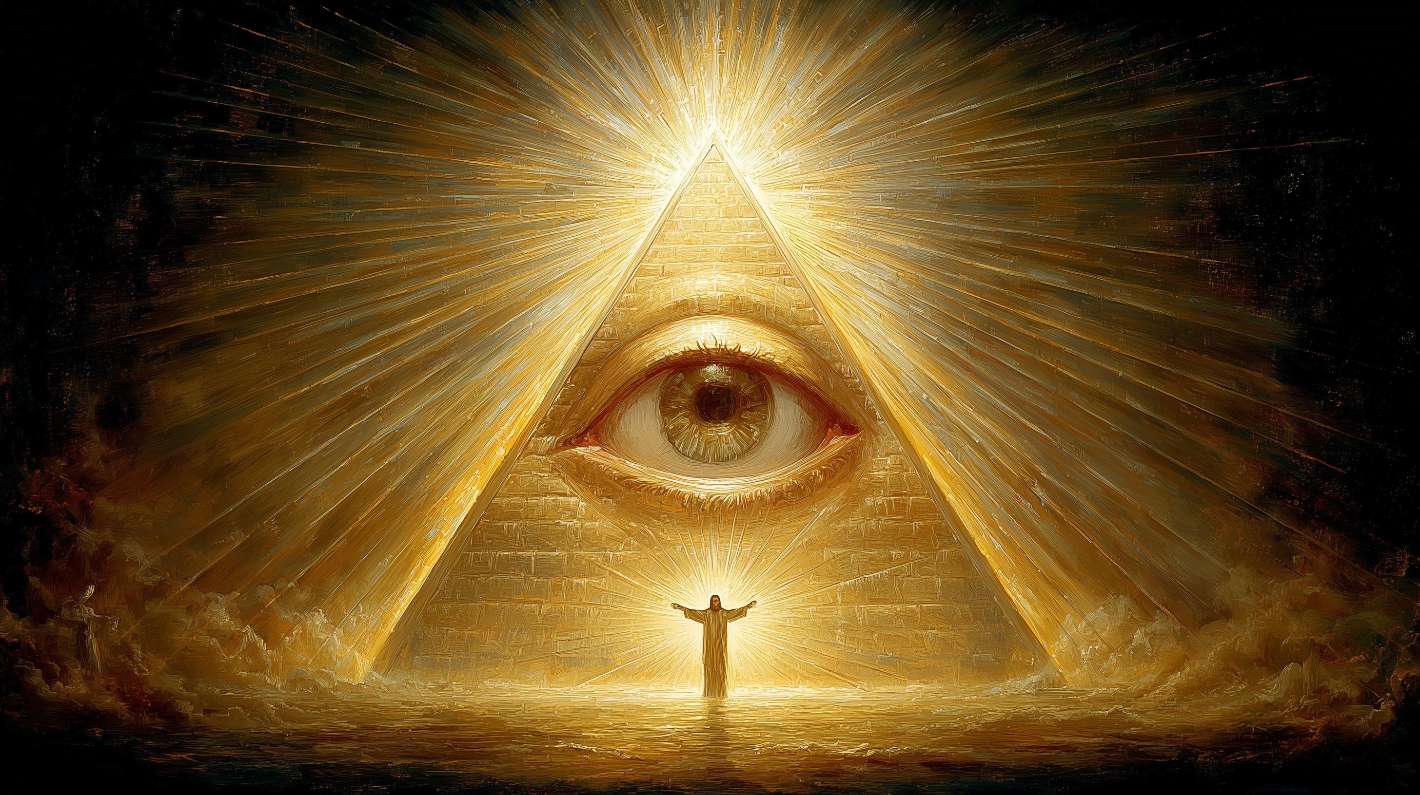 fond d'écran L’œil de la Providence 3840 x 1080 téléchargement gratuit