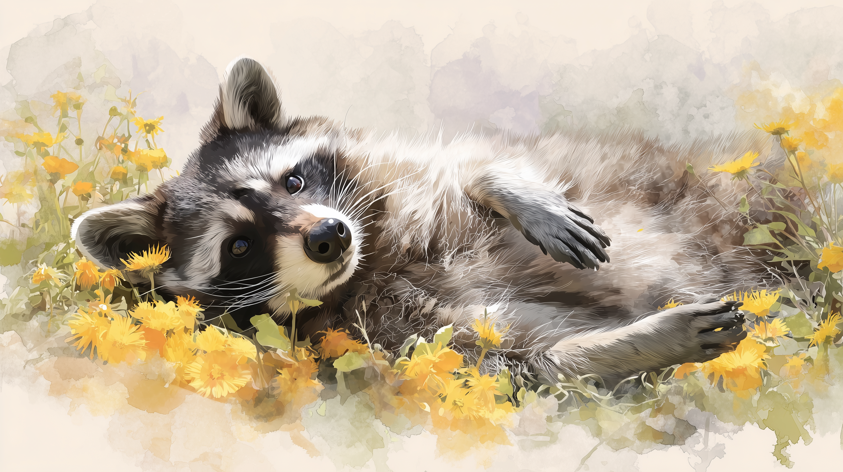 fond d'écran Raton laveur hp 4k téléchargement gratuit