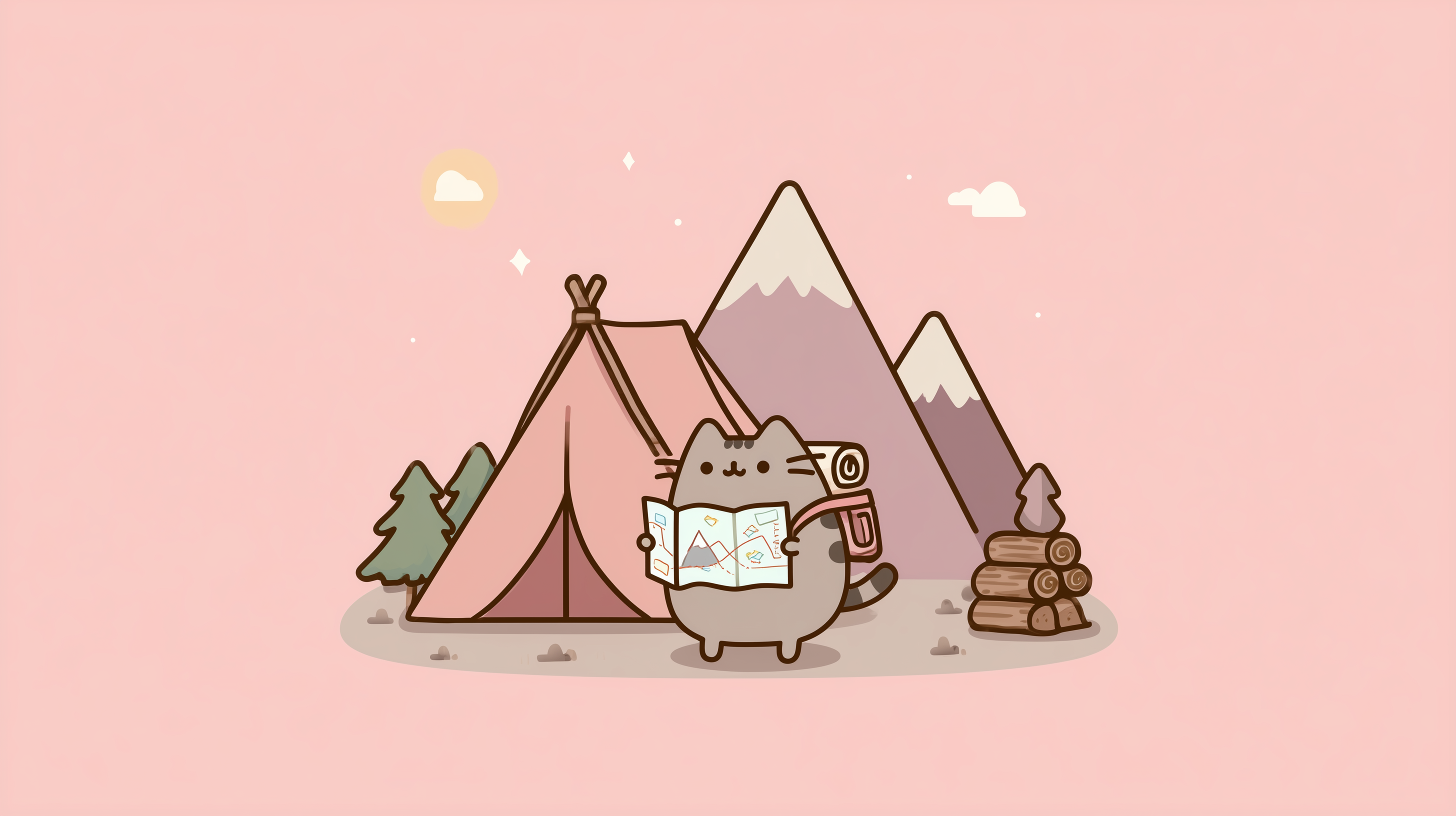 fond d'écran Pusheen 4k pour pc téléchargement gratuit