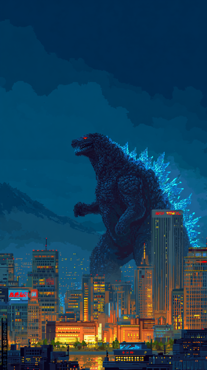 fond d'écran Godzilla iphone 14 télécharger gratuit