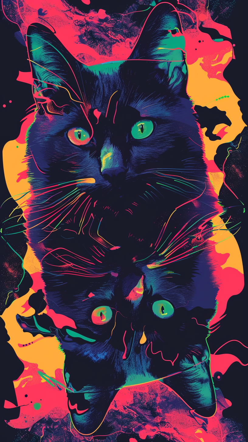 fond d'écran Chat noir iphone 4k gratuit