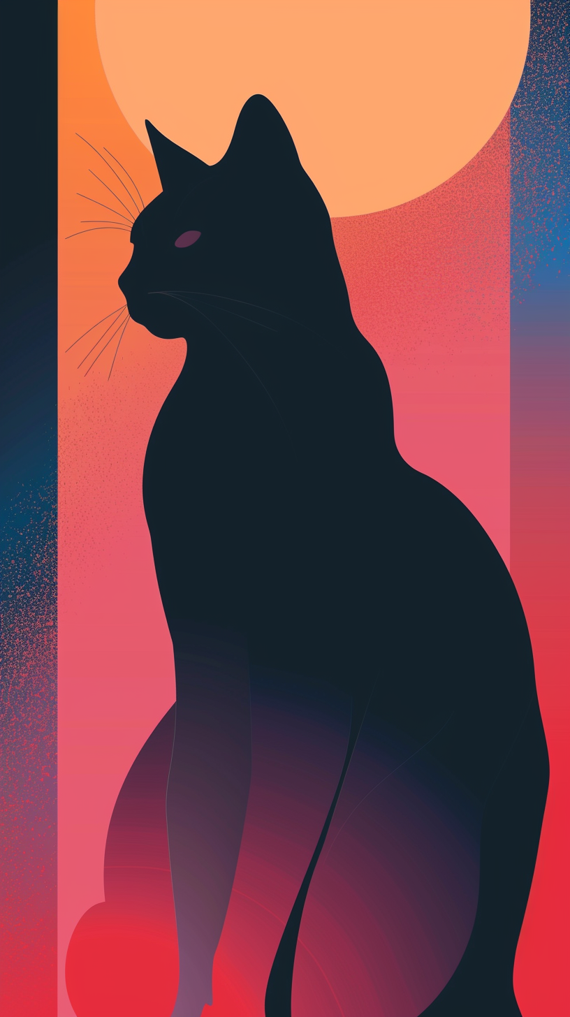 fond d'écran Chat noir iphone original télécharger gratuit