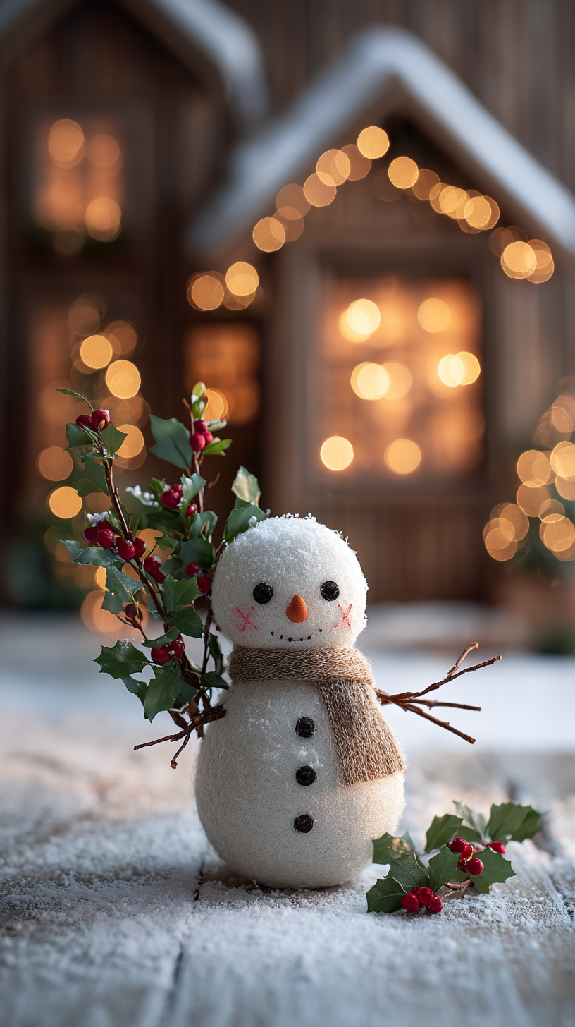 fond d'écran Bonhomme de neige iphone 15 pro max 4k télécharger gratuit