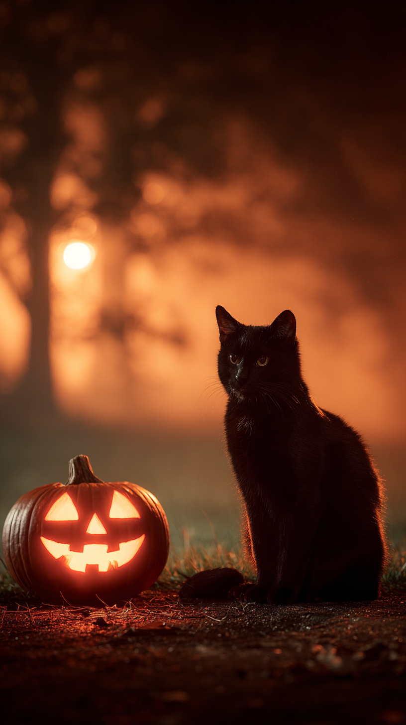 fond d'écran Chat noir téléphone gratuit sans filigrane