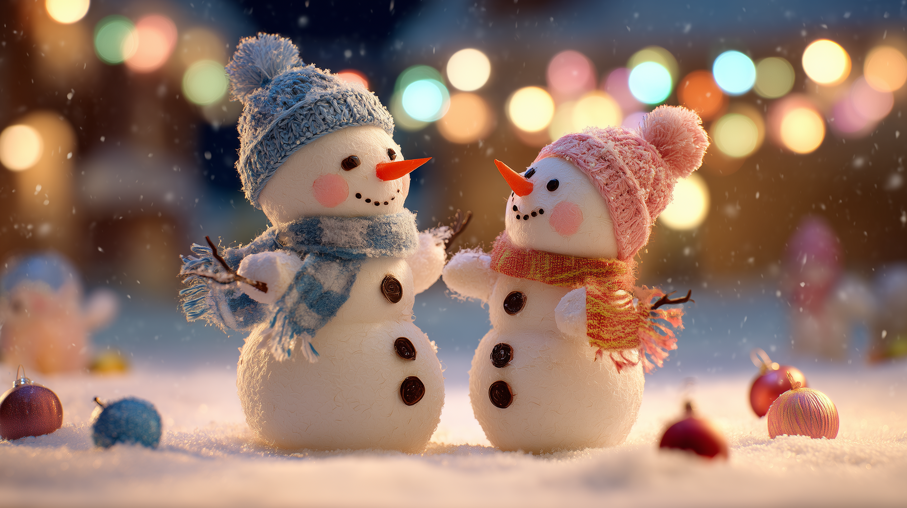 fond d'écran Bonhomme de neige 4k 3840x2160 téléchargement gratuit