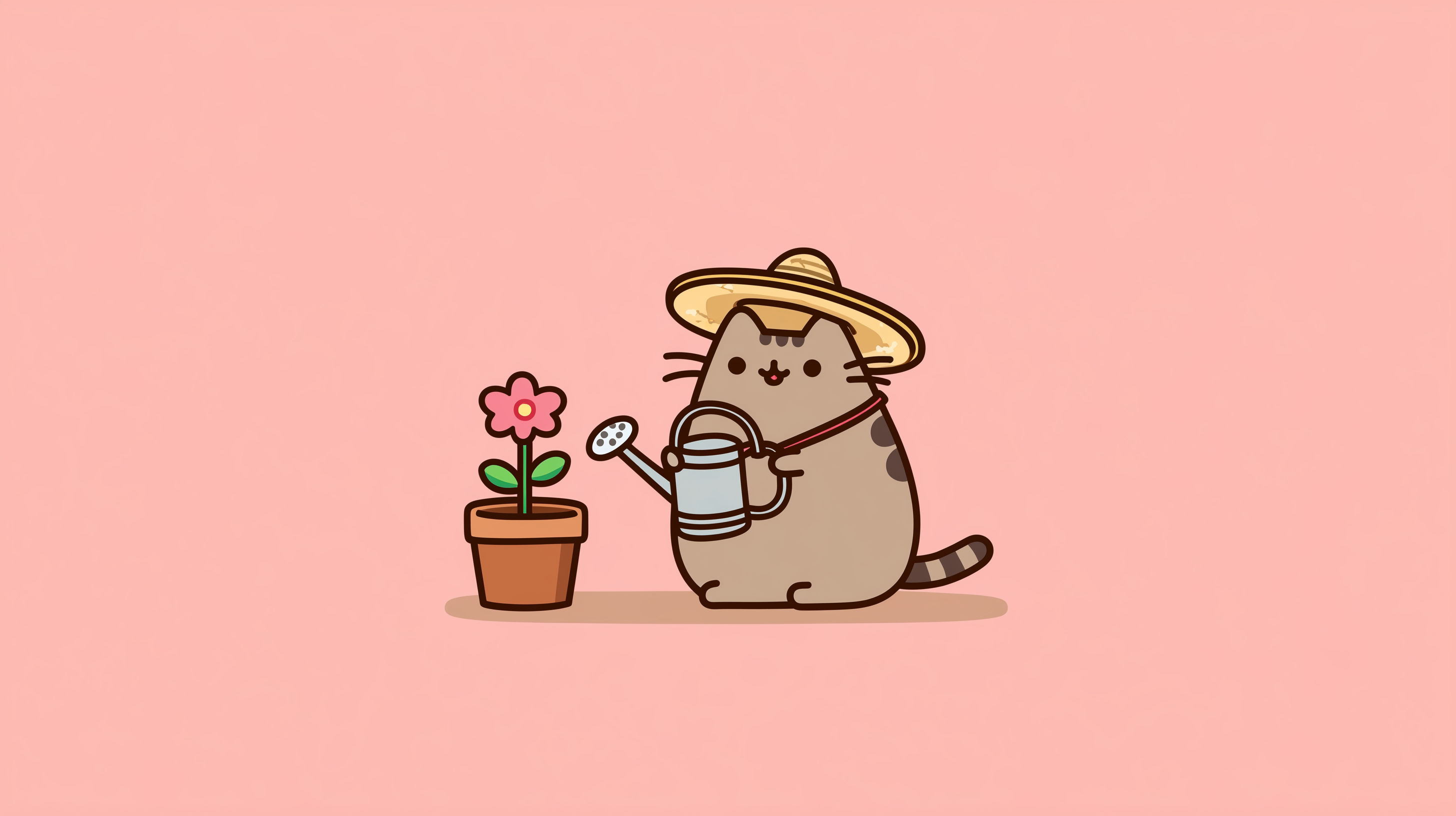 fond d'écran Pusheen 4k windows 10 téléchargement gratuit