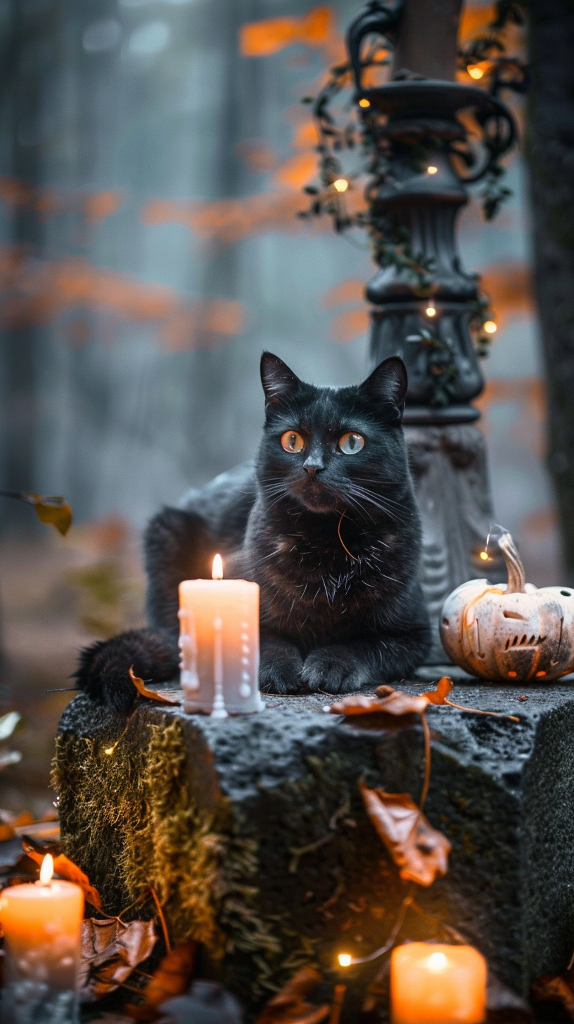 fond d'écran Chat noir téléphone samsung gratuit télécharger gratuit