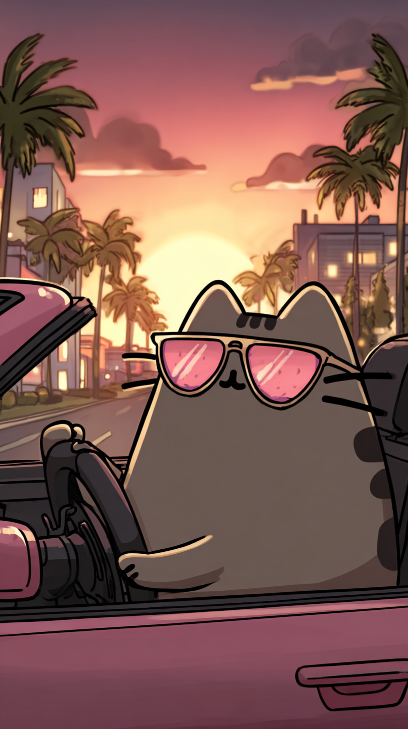 fond d'écran Pusheen téléphone télécharger gratuit