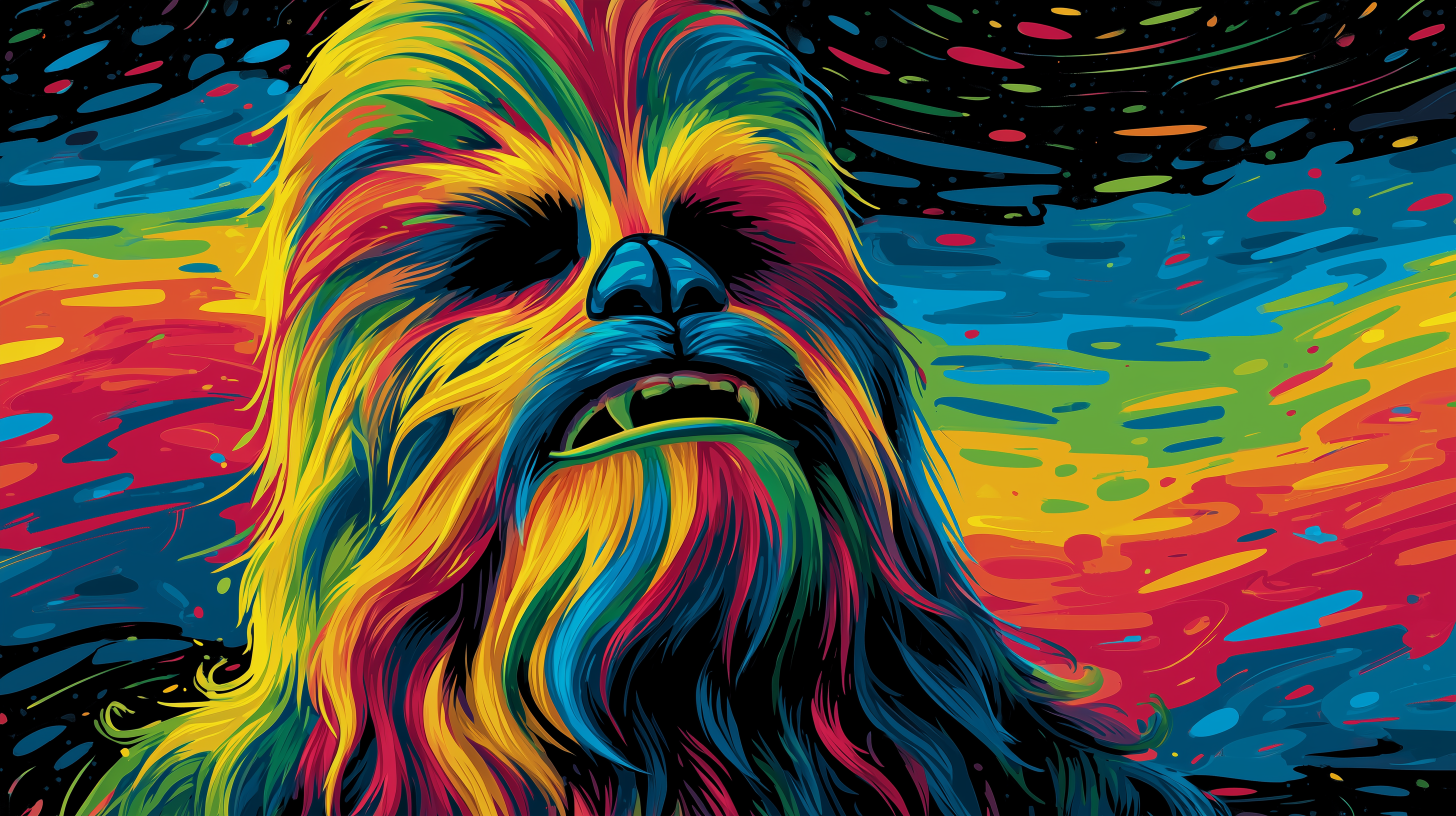 fond d'écran Chewbacca pc windows 10 téléchargement gratuit