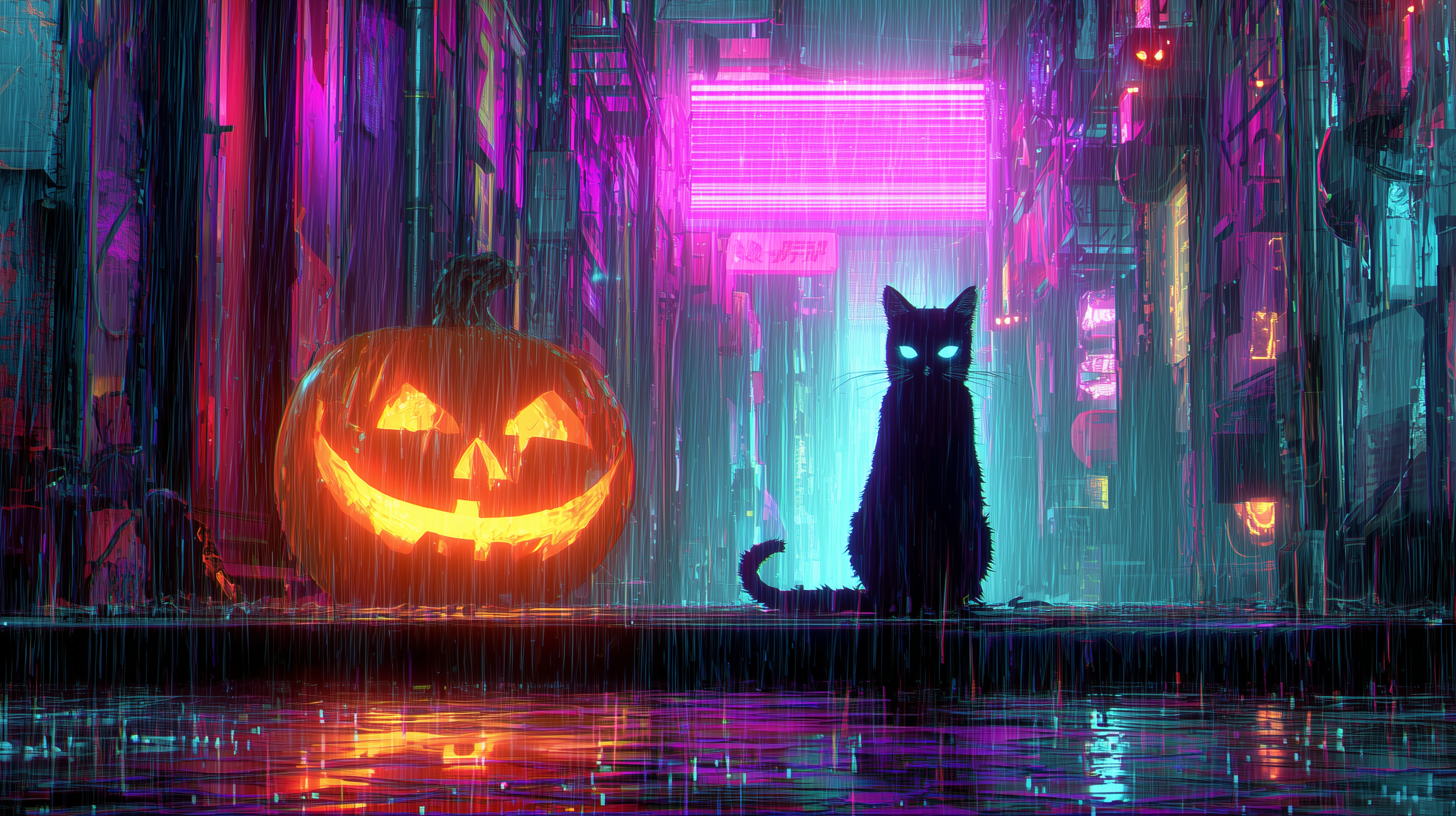 fond d'écran Chat noir hp téléchargement gratuit