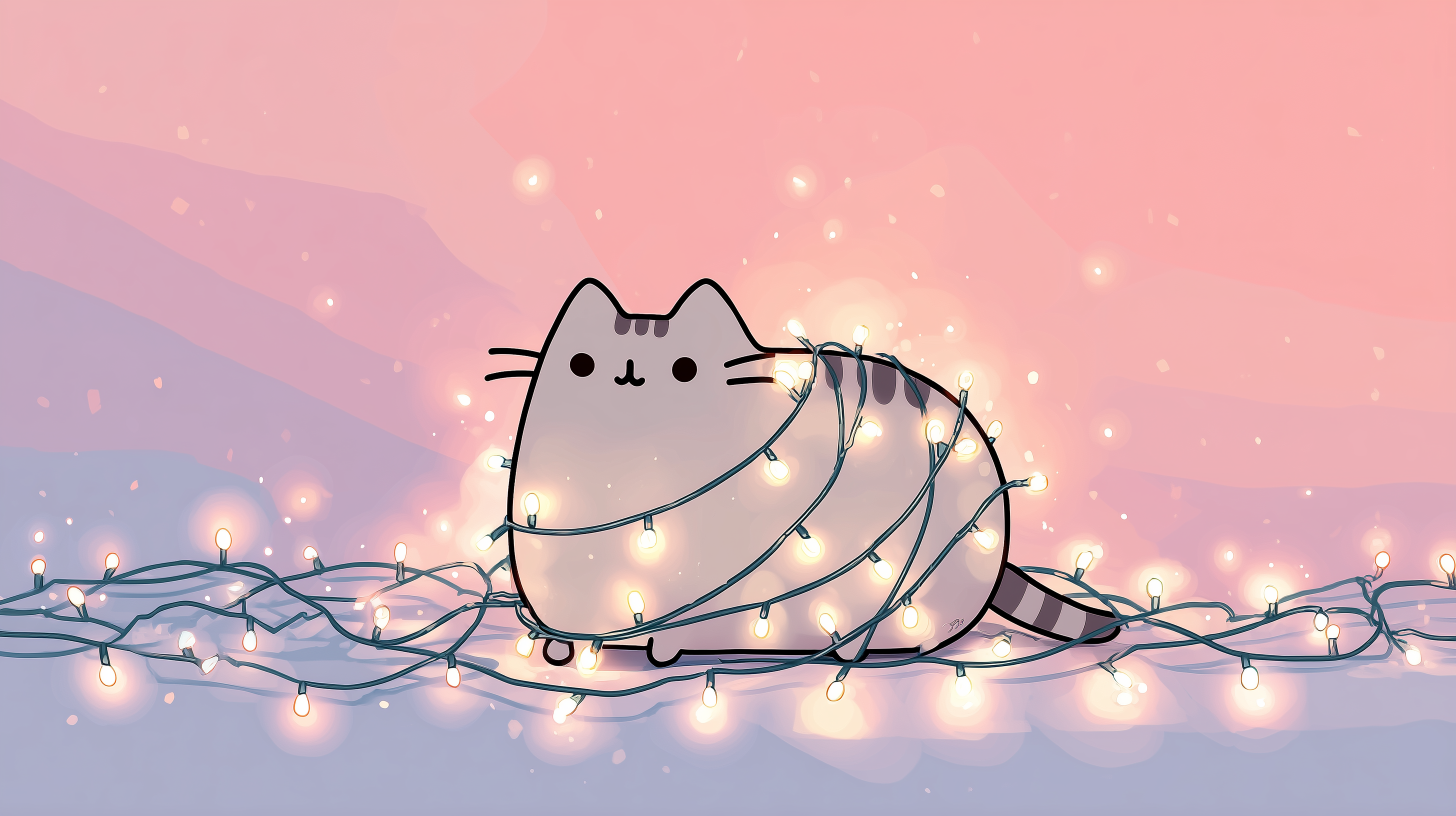 fond d'écran Pusheen dell 4k téléchargement gratuit