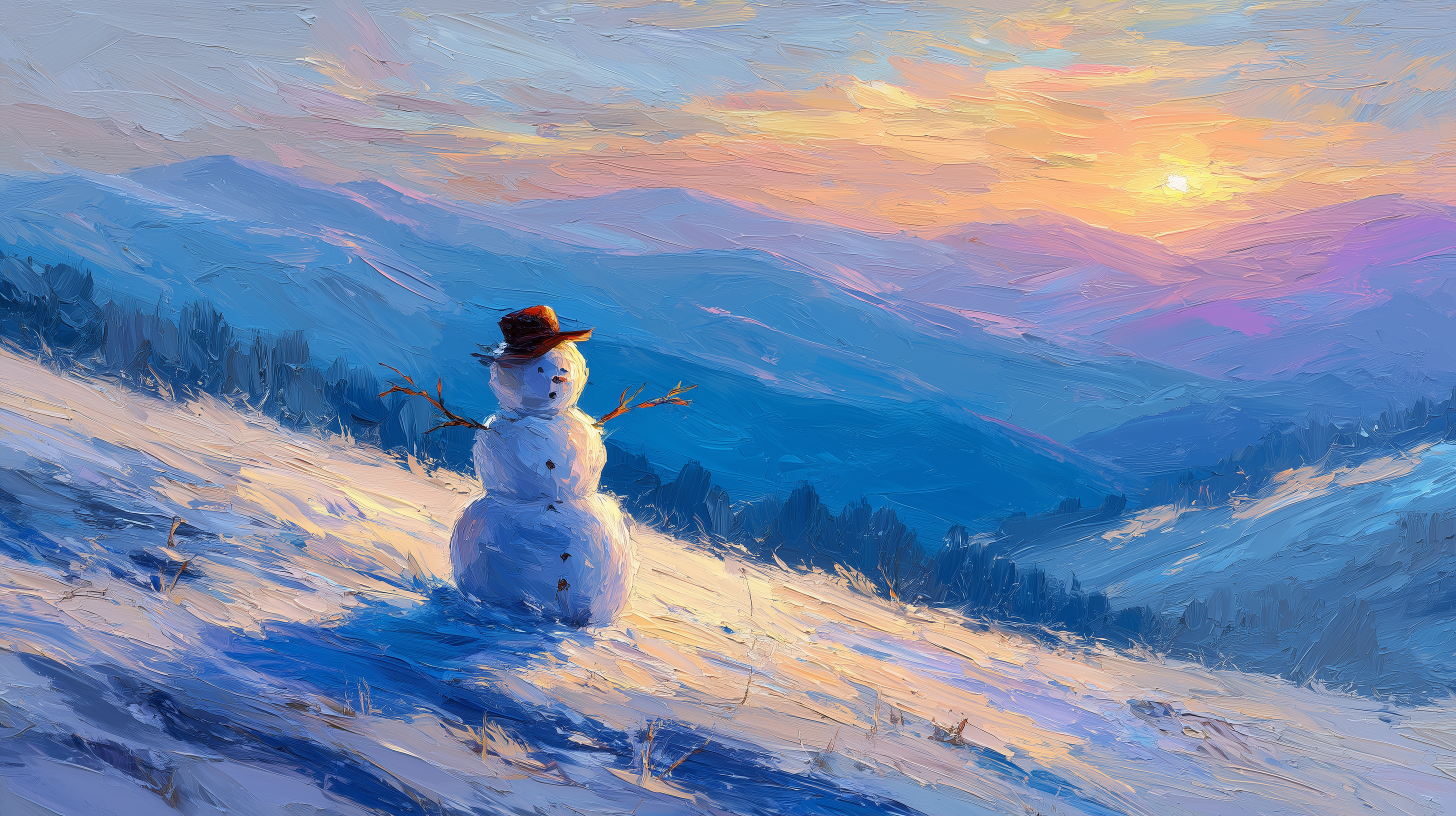 fond d'écran Bonhomme de neige mac 1920x1080 téléchargement gratuit