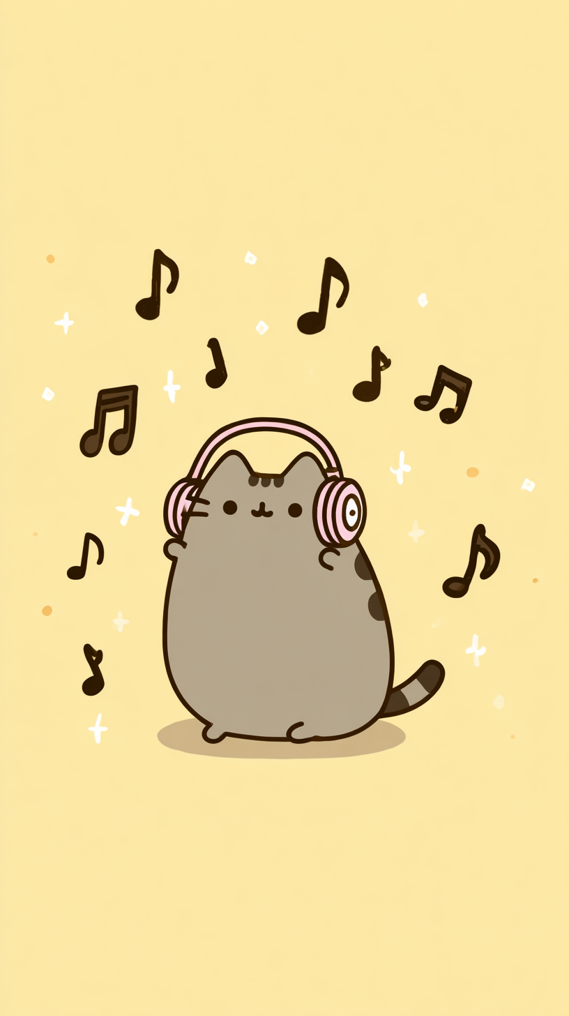 fond d'écran Pusheen 4k iphone télécharger gratuit