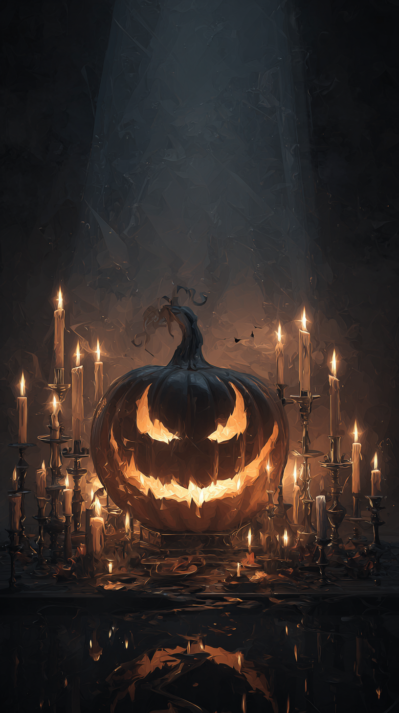 fond d'écran Jack o’ lantern iphone 8 gratuit
