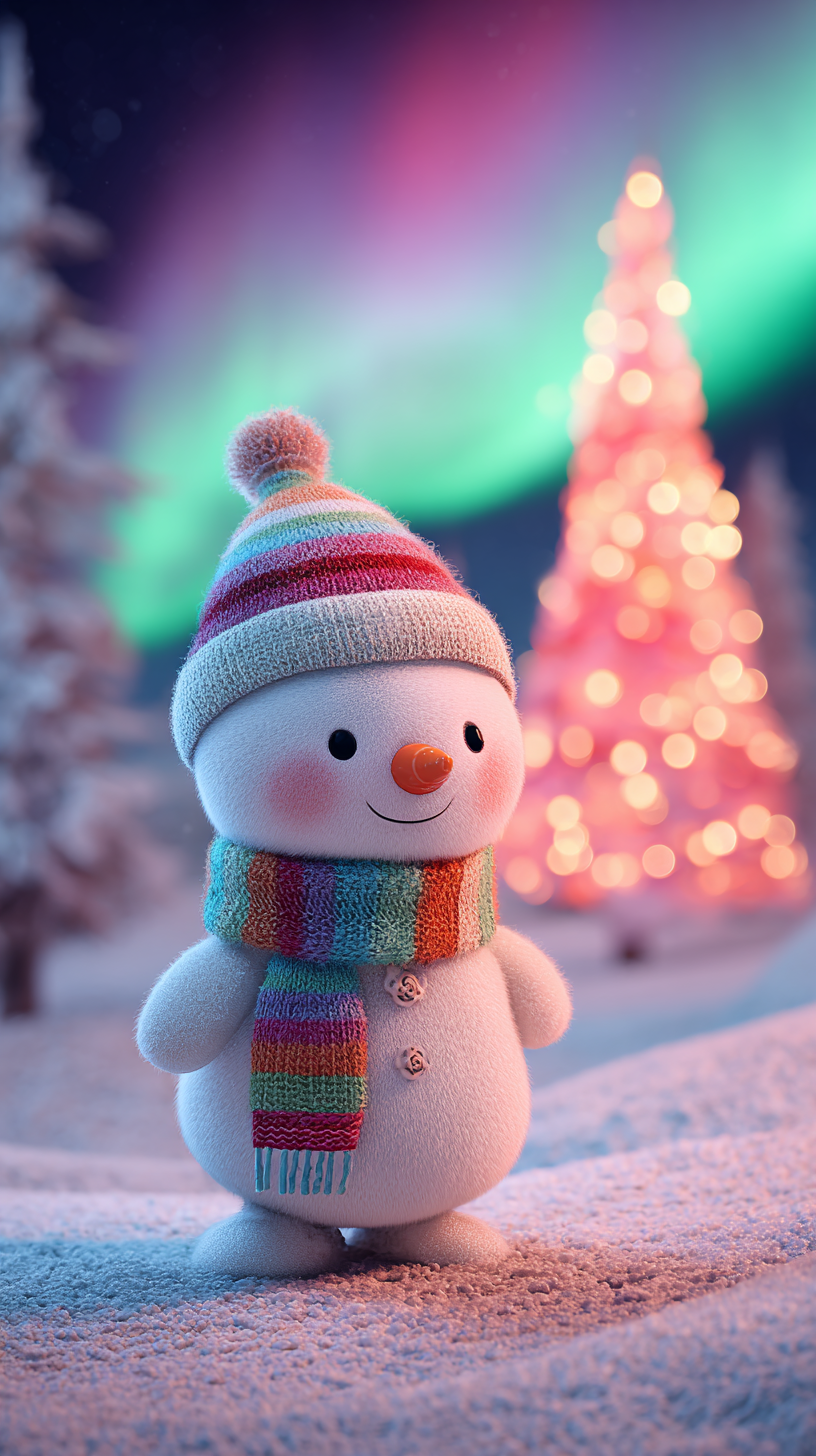 fond d'écran Bonhomme de neige iphone 13 gratuit