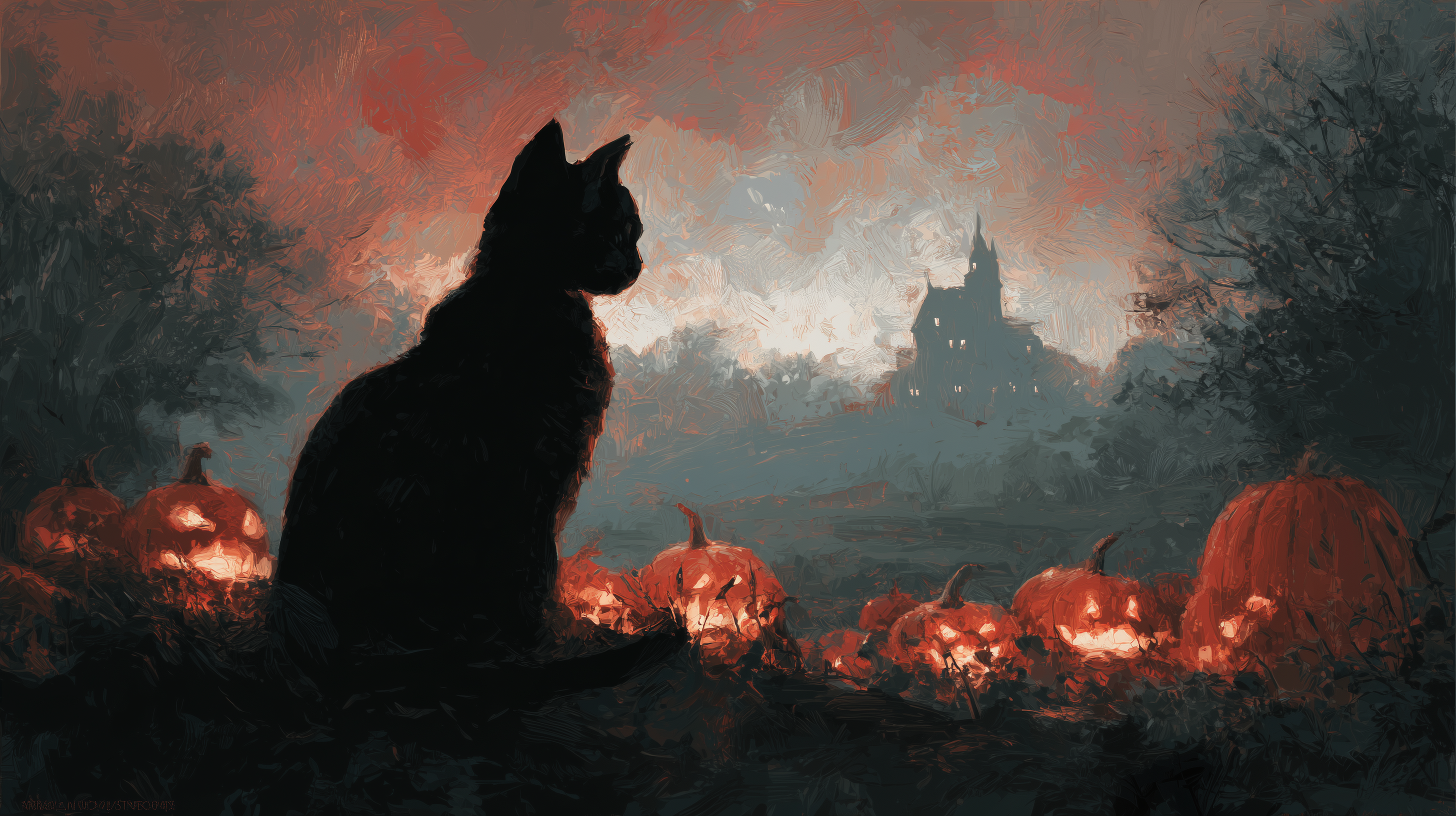 fond d'écran Chat noir 2560x1440 téléchargement gratuit