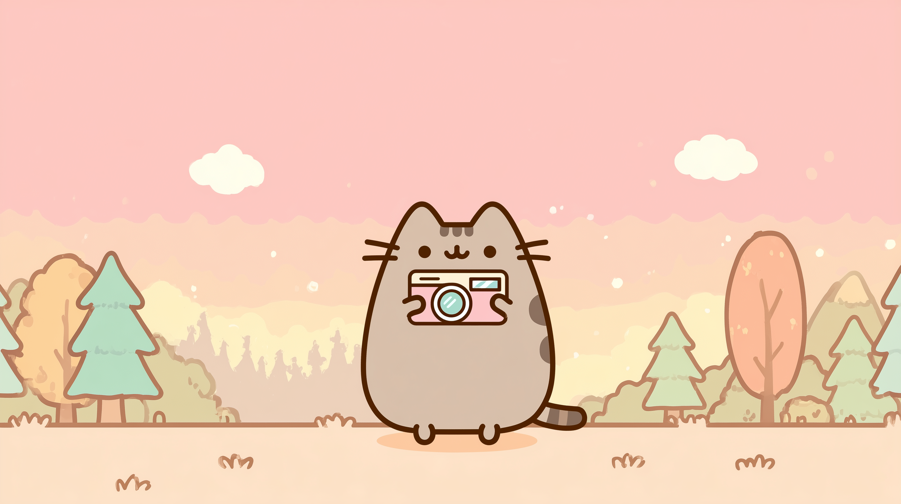 fond d'écran Pusheen 2560x1080 téléchargement gratuit