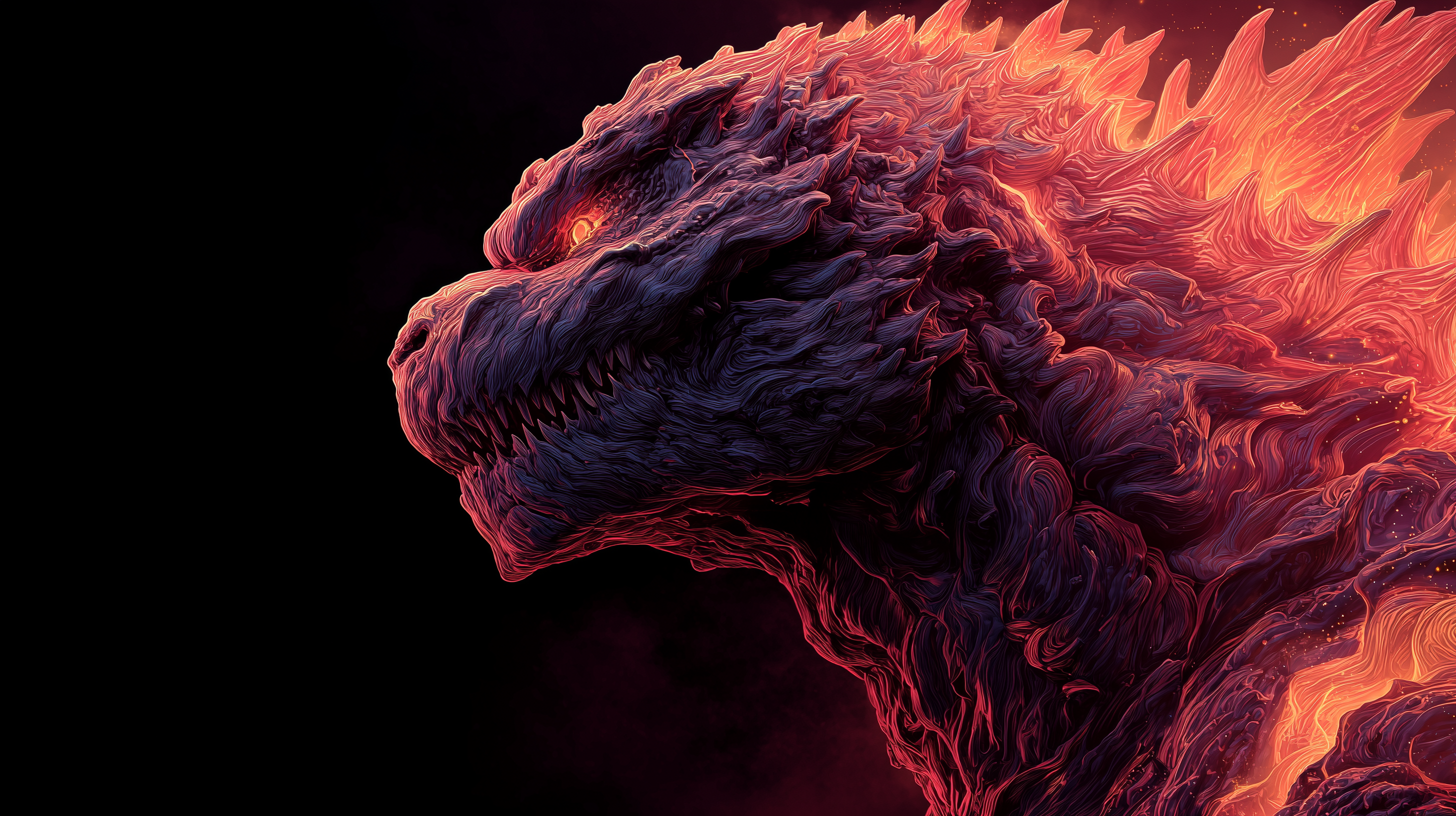 fond d'écran Godzilla 3840x1440 téléchargement gratuit