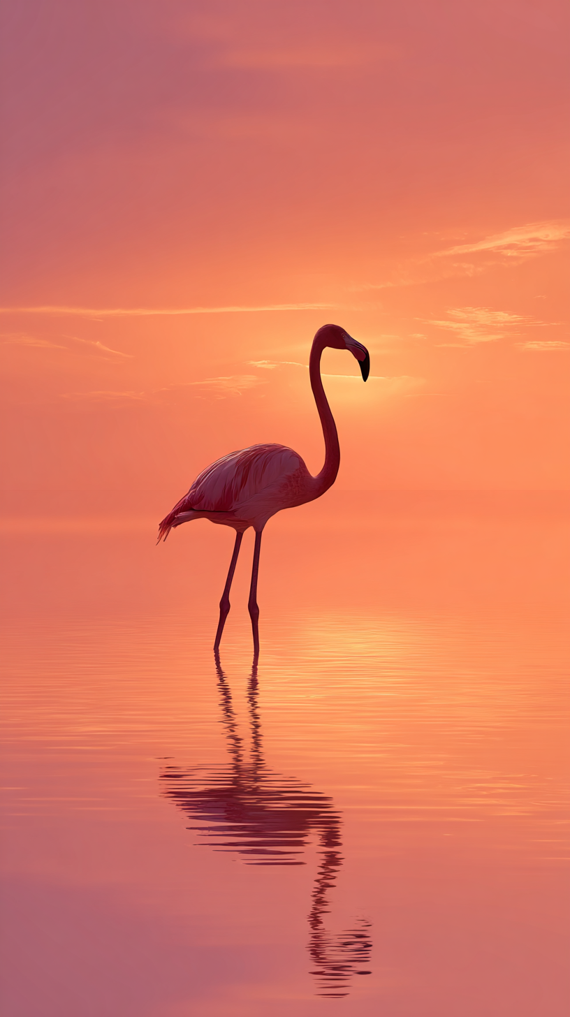 fond d'écran Flamant iphone gratuit