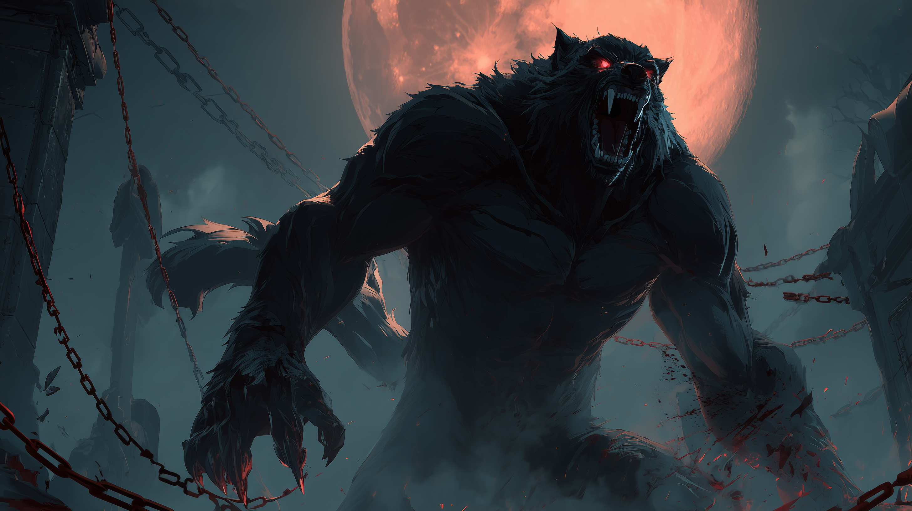 fond d'écran Lycanthrope 4k windows 11 téléchargement gratuit