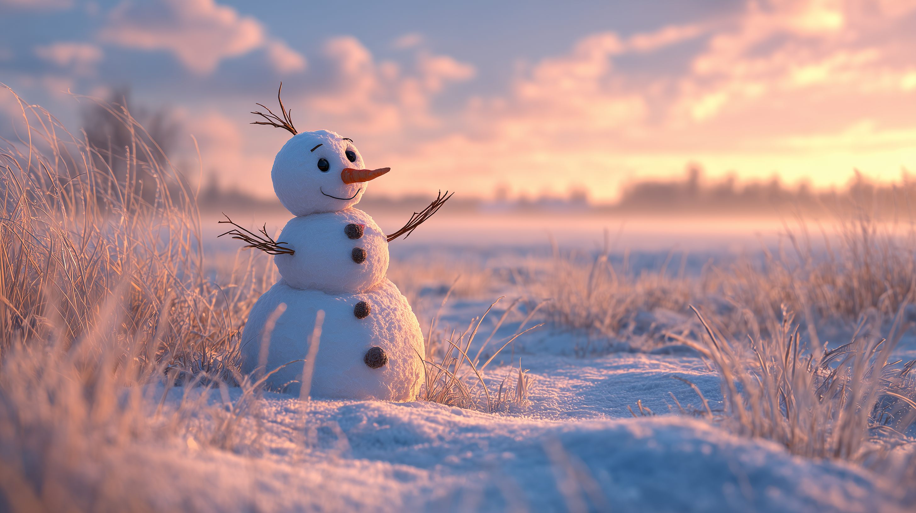 fond d'écran Bonhomme de neige pc 2560x1600 téléchargement gratuit