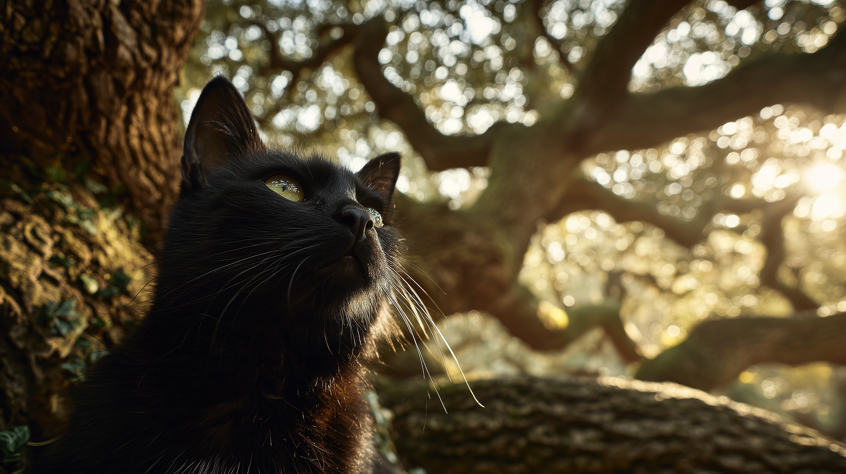 fond d'écran Chat noir mac 4k téléchargement gratuit
