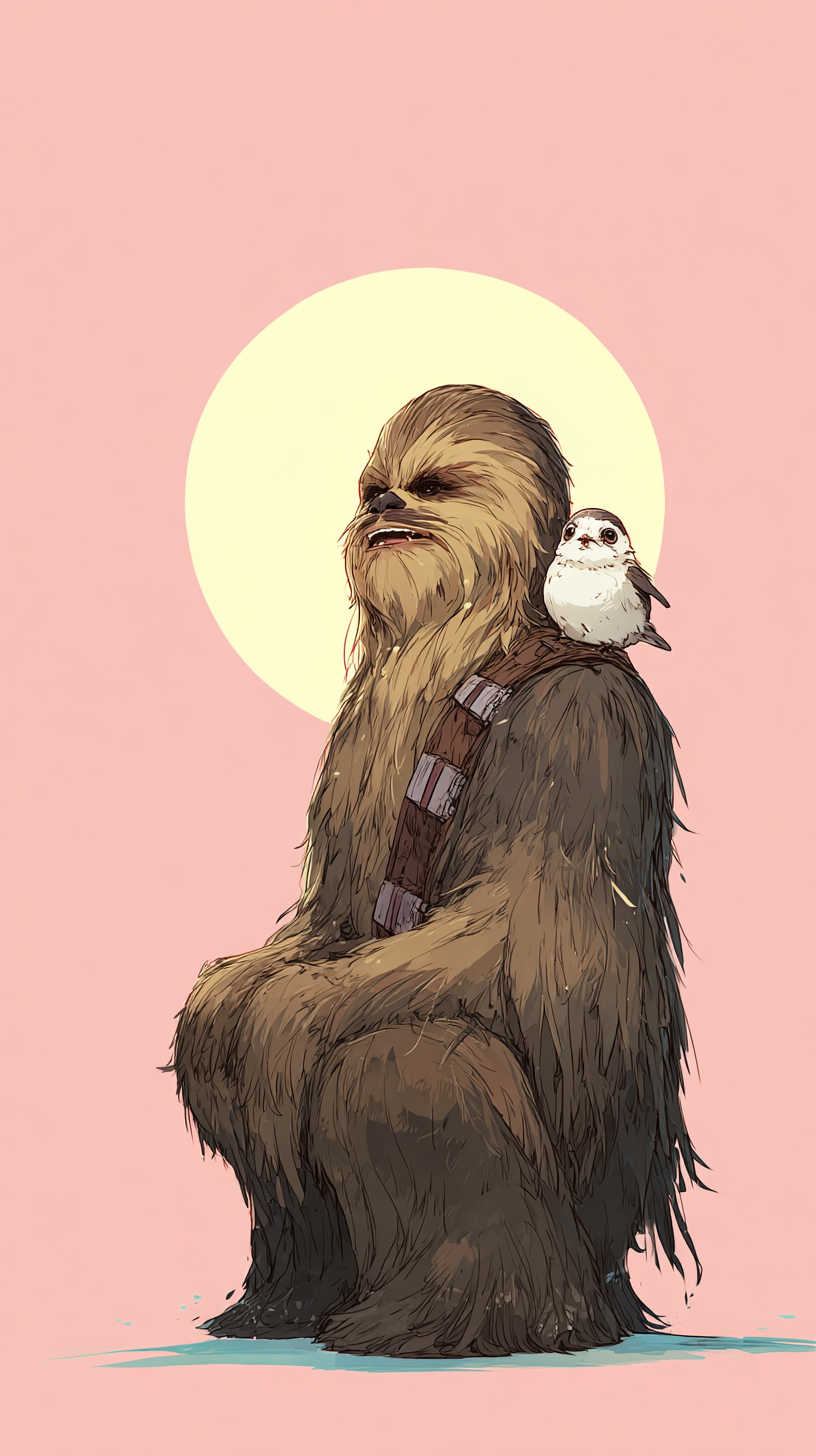 fond d'écran Chewbacca 4k iphone télécharger gratuit
