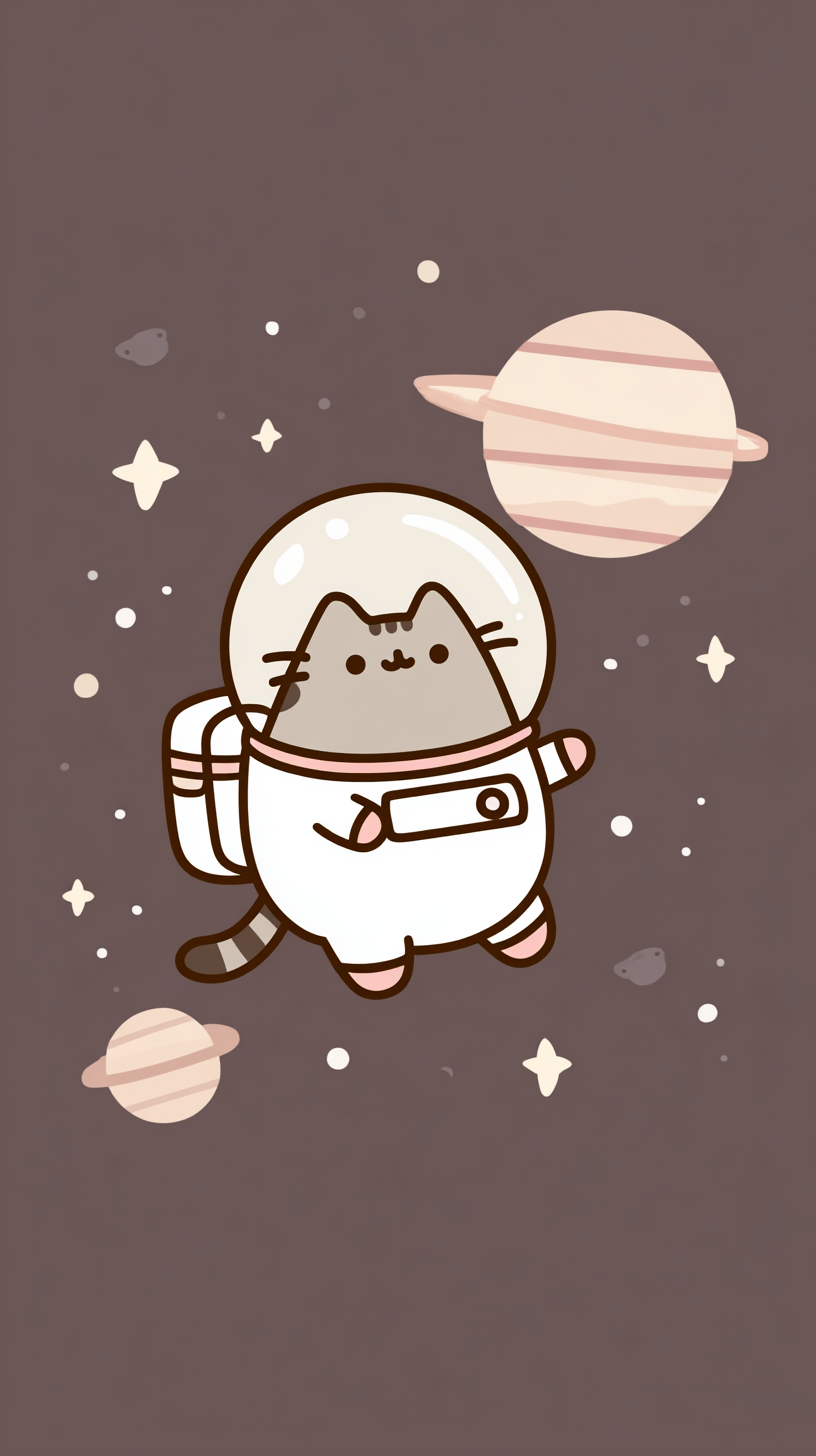 fond d'écran Pusheen 4k iphone télécharger gratuit