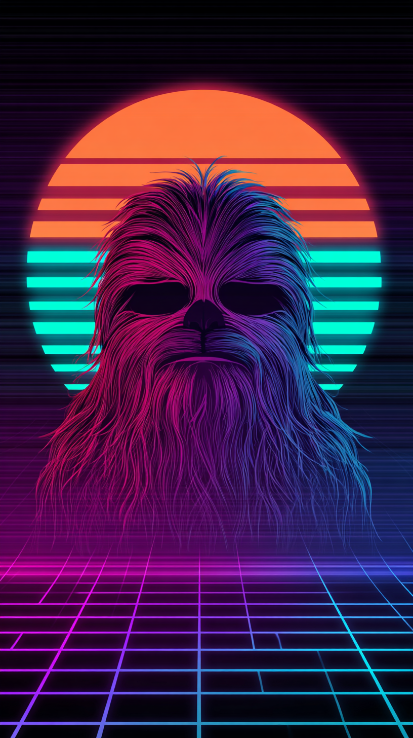 iphone fond d'écran Chewbacca kawaii gratuit