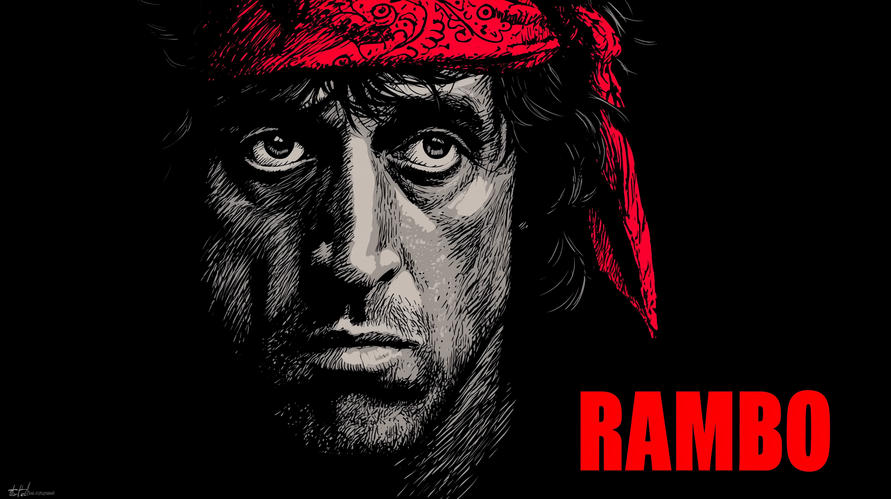 fond d'écran John Rambo 2560x1440 hd téléchargement gratuit